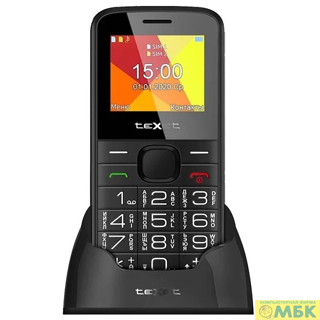 картинка TEXET TM-B201 мобильный телефон цвет черный от магазина МБК